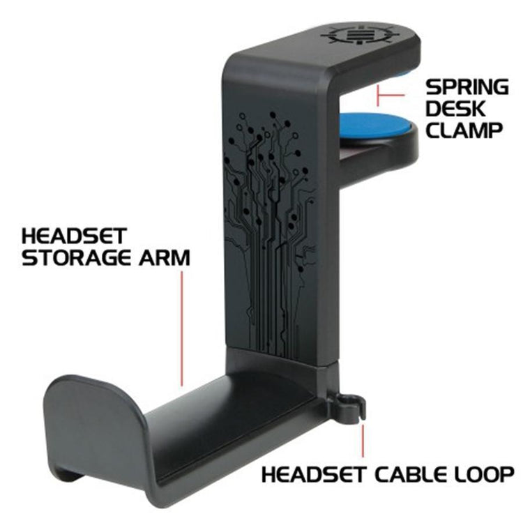 ENHANCE Support pour Casque de Jeu Rotatif - Noir - Simple Boutique