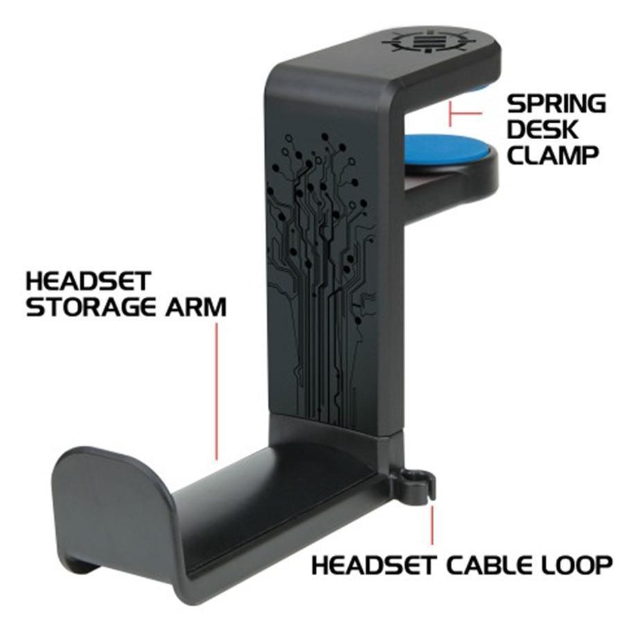 ENHANCE Support pour Casque de Jeu Rotatif - Noir - Simple Boutique