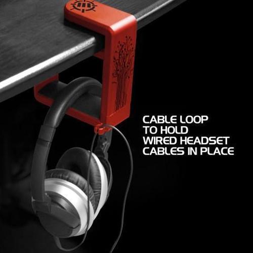 ENHANCE Support pour Casque de Jeu Rotatif - Rouge - Simple Boutique
