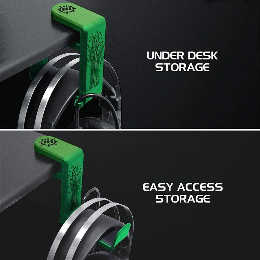 ENHANCE Support pour Casque de Jeu Rotatif - Vert - Simple Boutique