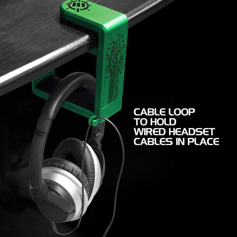 ENHANCE Support pour Casque de Jeu Rotatif - Vert - Simple Boutique