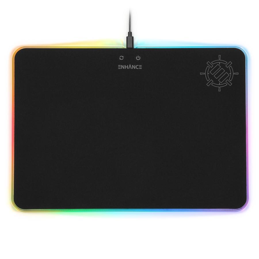 ENHANCE Tapis de Souris en Tissus sur Surface Rigide Noir - Simple Boutique