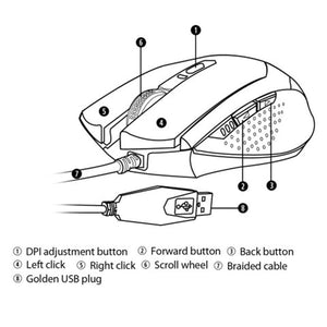 ENHANCE Voltaic Blackout Souris de jeu - Simple Boutique