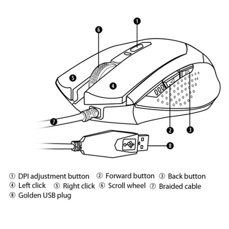 ENHANCE Voltaic Blackout Souris de jeu - Simple Boutique