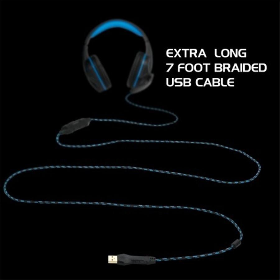 ENHANCE Voltaic Casque de Jeu Noir et Bleu - Simple Boutique