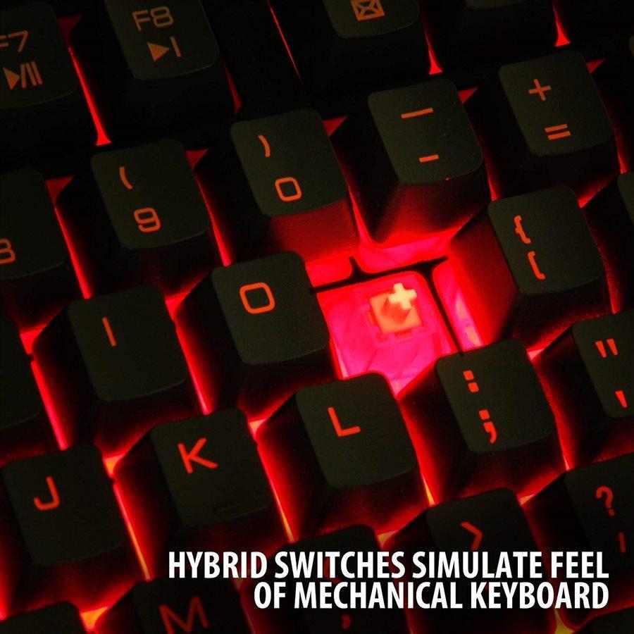ENHANCE Voltaic Clavier de Jeu avec Commutateurs Hybrides Noir - Simple Boutique