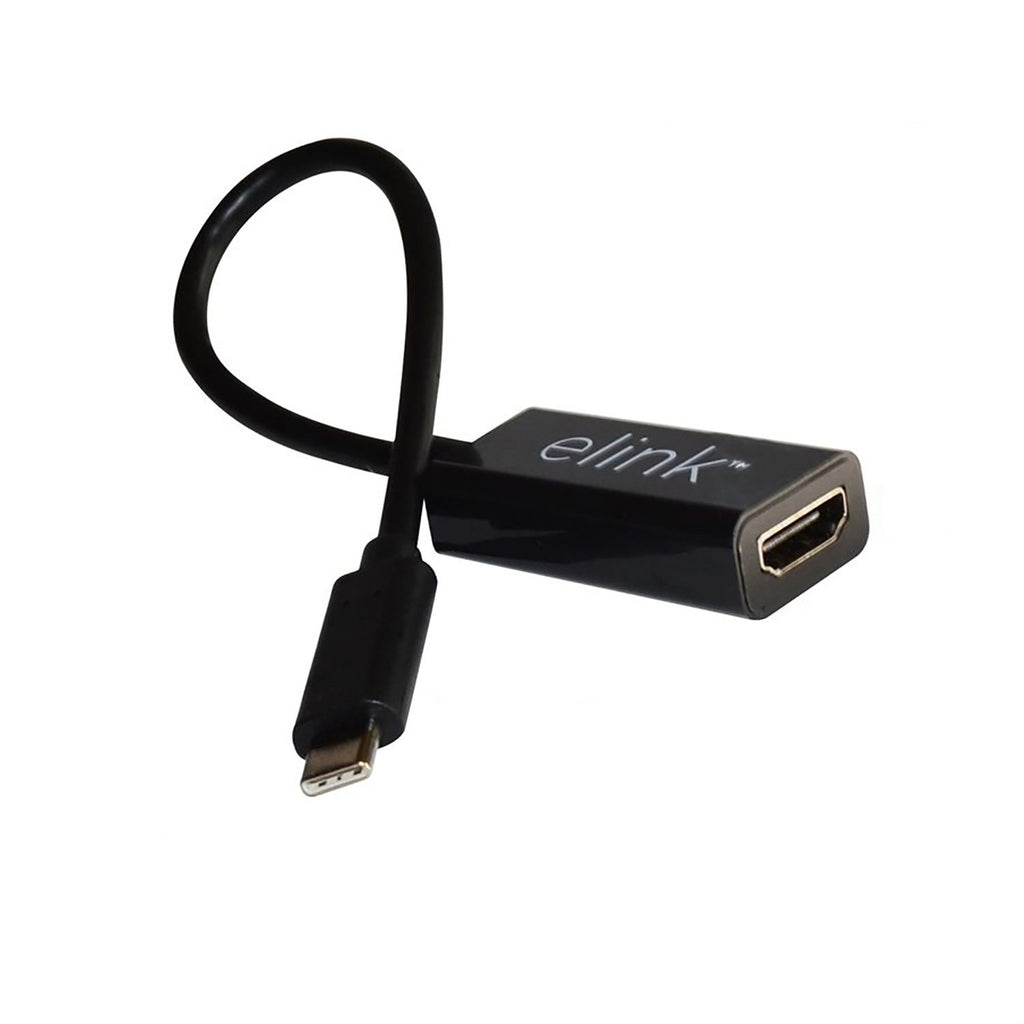 Elink - Adaptateur USB Type-C vers HDMI Compatible 4K, Noir