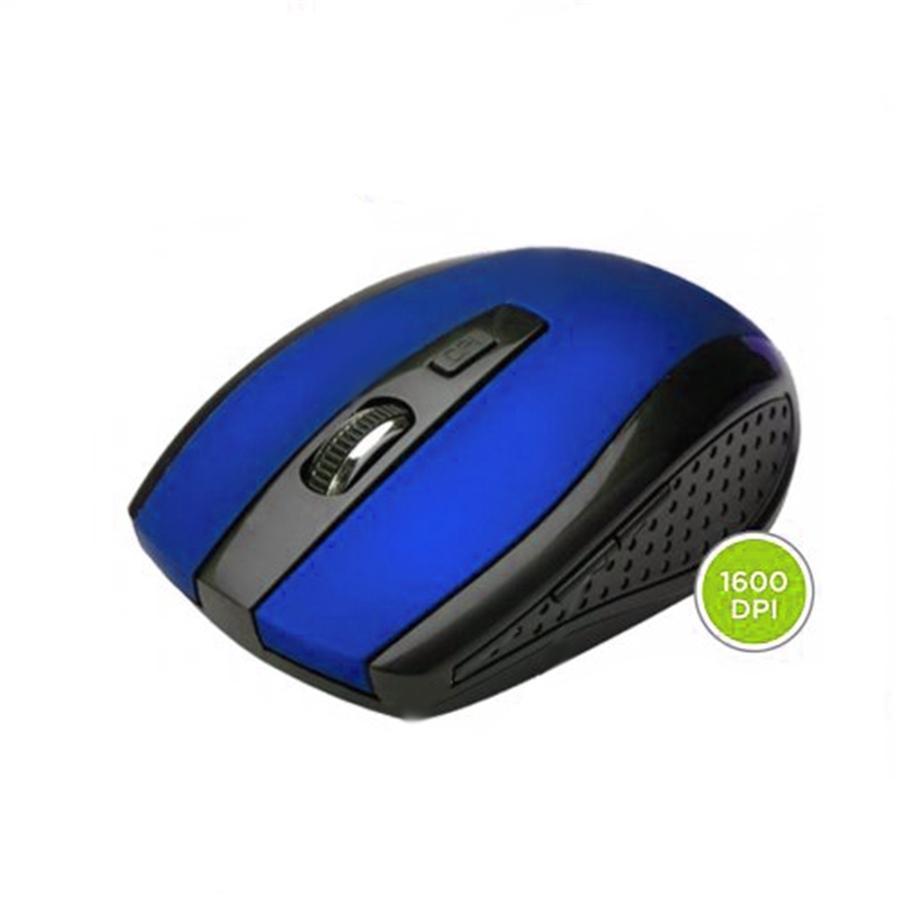 Elink CM524 - Souris de Jeu Optique Sans-Fil à 6 Boutons Avec Molette Cliquable et Nano Récepteur, Bleu - Simple Boutique