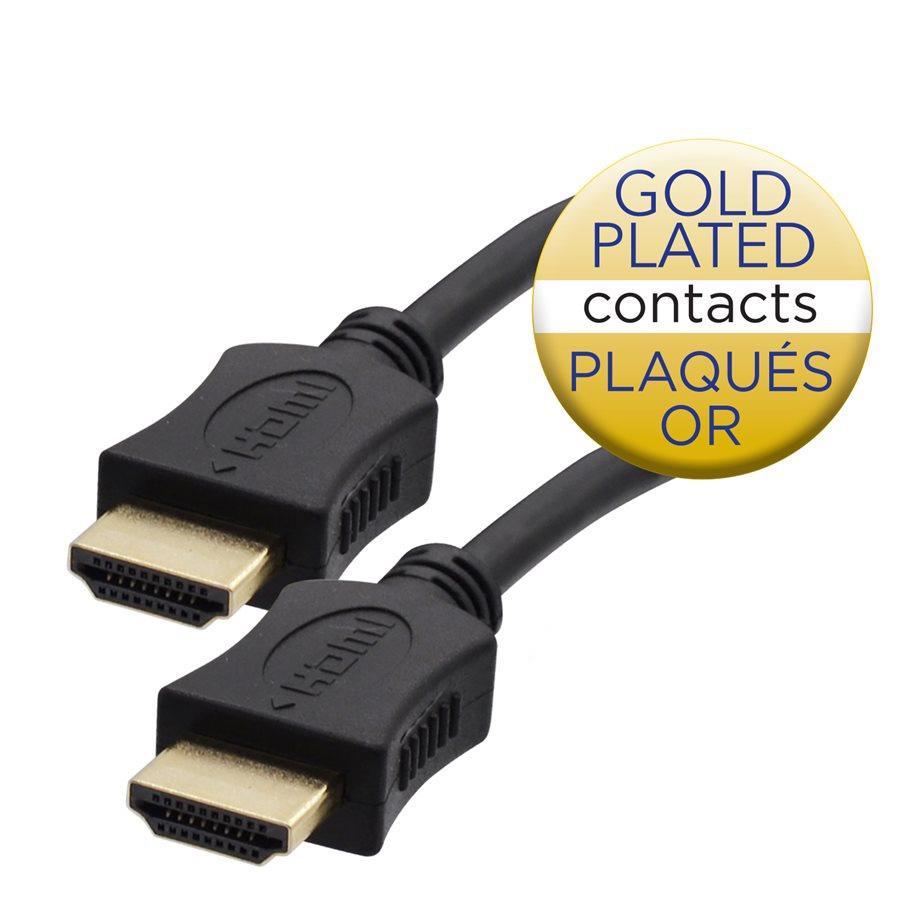 Elink CV-193 - Câble HDMI 1.4 Haute Vitesse avec Canal Ethernet, 18 Pieds, Noir