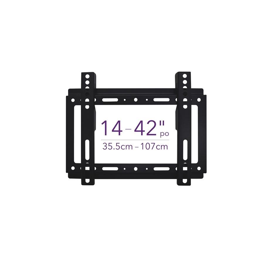 Elink CV841 - Support Mural Fixe pour Téléviseur de 14'' à 42'', VESA Maximum 200 x 200, Noir - Simple Boutique
