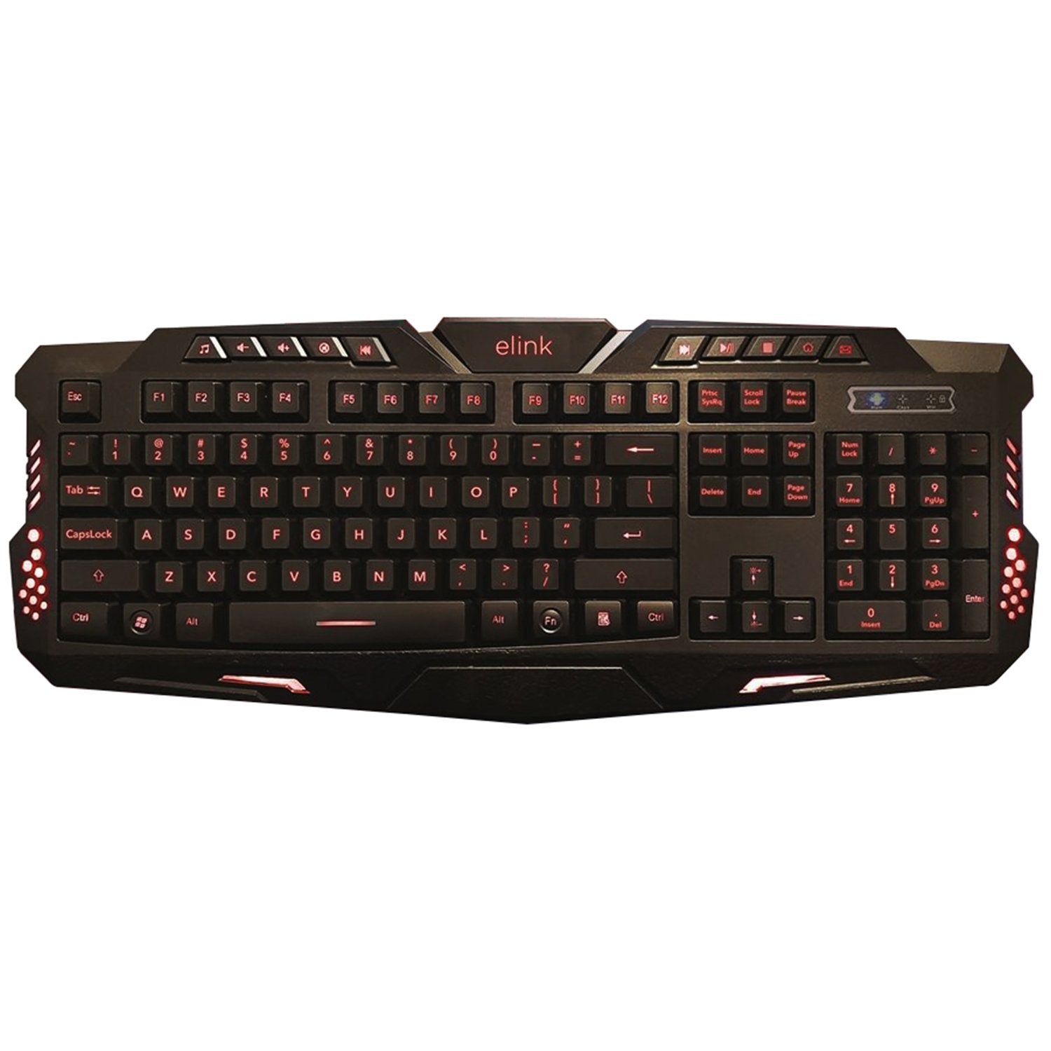 Elink - Clavier de Jeu USB à 104 Touches, Câble de 5 Pieds, Rétroéclairage Blue, Rouge ou Mauve - Simple Boutique