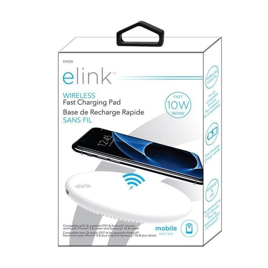 Elink EK626 Base de Recharge rapide sans fil Qi pour smartphone et tablette blanc - Simple Boutique