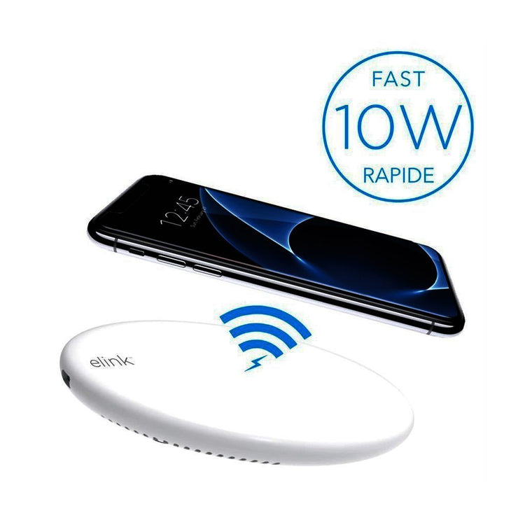 Elink EK626 Base de Recharge rapide sans fil Qi pour smartphone et tablette blanc - Simple Boutique
