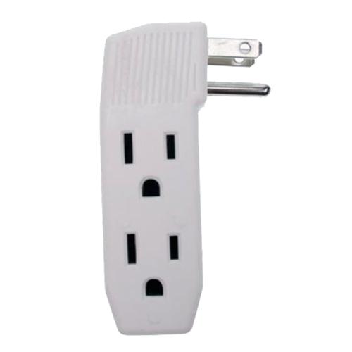 Elink EL-676 Adaptateur 3 Prises Latérales Avec Mise A La Terre Blanc - Simple Boutique