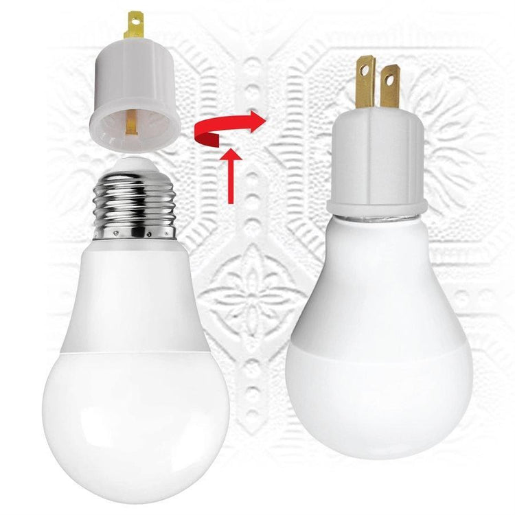 Elink EL465 - Adaptateur de Prise Électrique à Ampoule Convient au Culot Moyen, Blanc - Simple Boutique