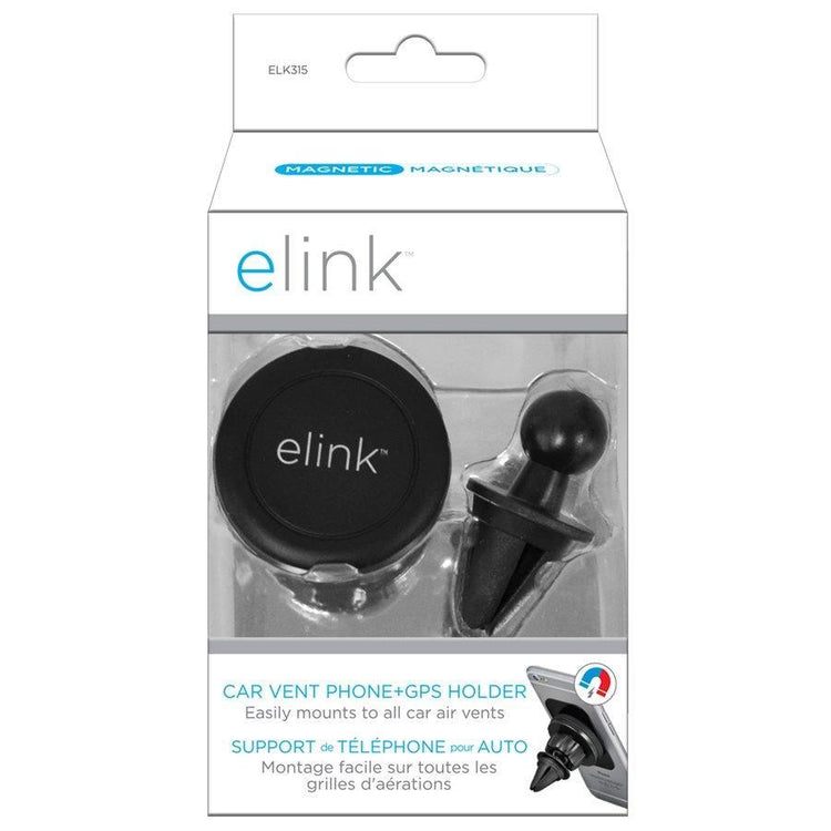 Elink ELK315 Support Magnétique de Téléphone Cellulaire pour Trappe de Ventilation de Voiture, Noir - Simple Boutique