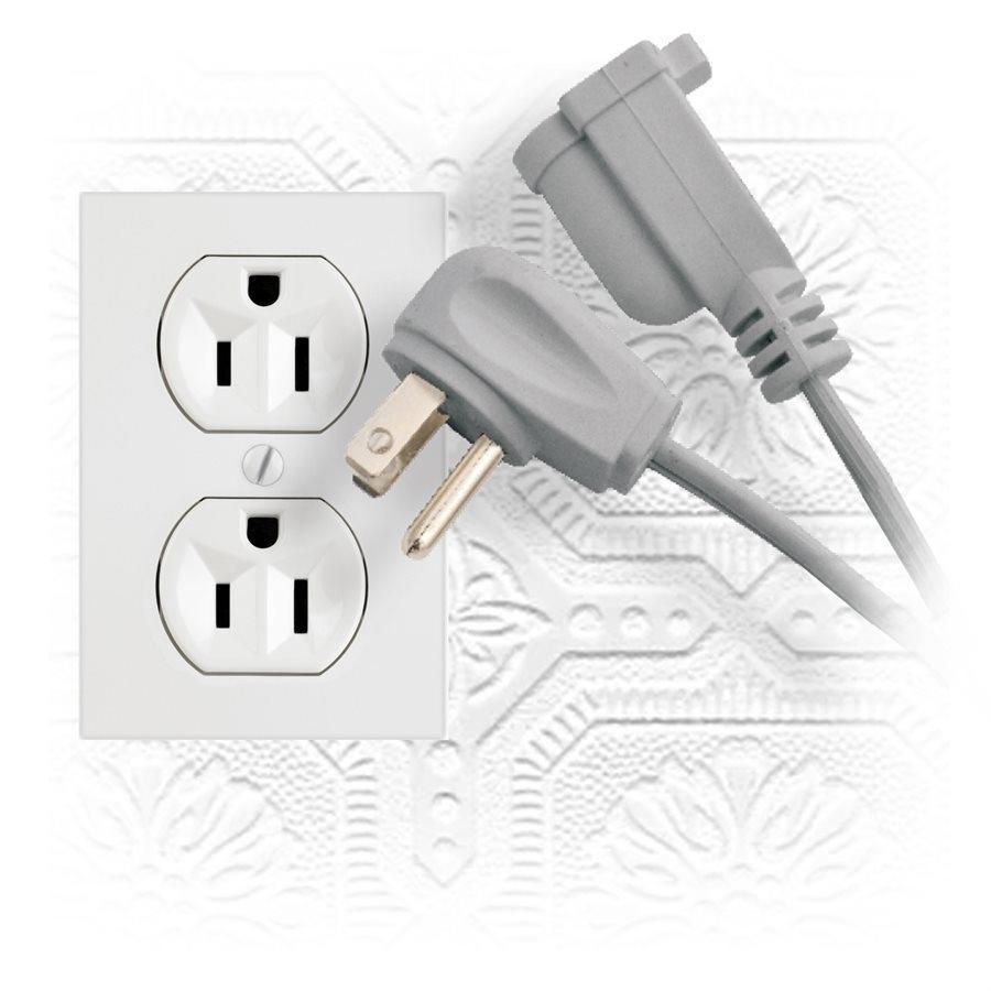 Elink EX-521 - Ralonge Électrique d'intérieur à Usage Intensif, 8 Pieds, Gris - Simple Boutique