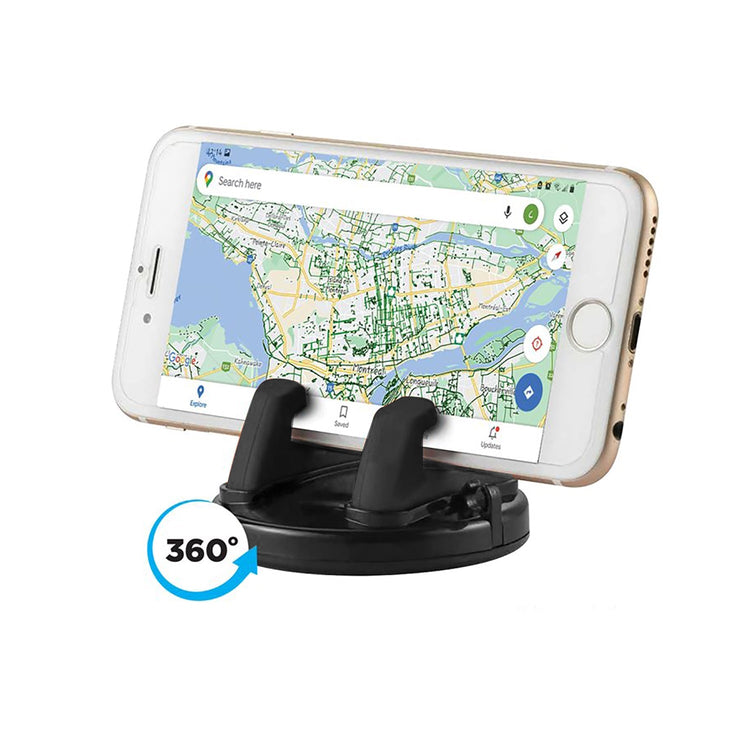 Elink - Support de Téléphone Rotatif avec Base Adhésive Réutilisable, Noir - Simple Boutique