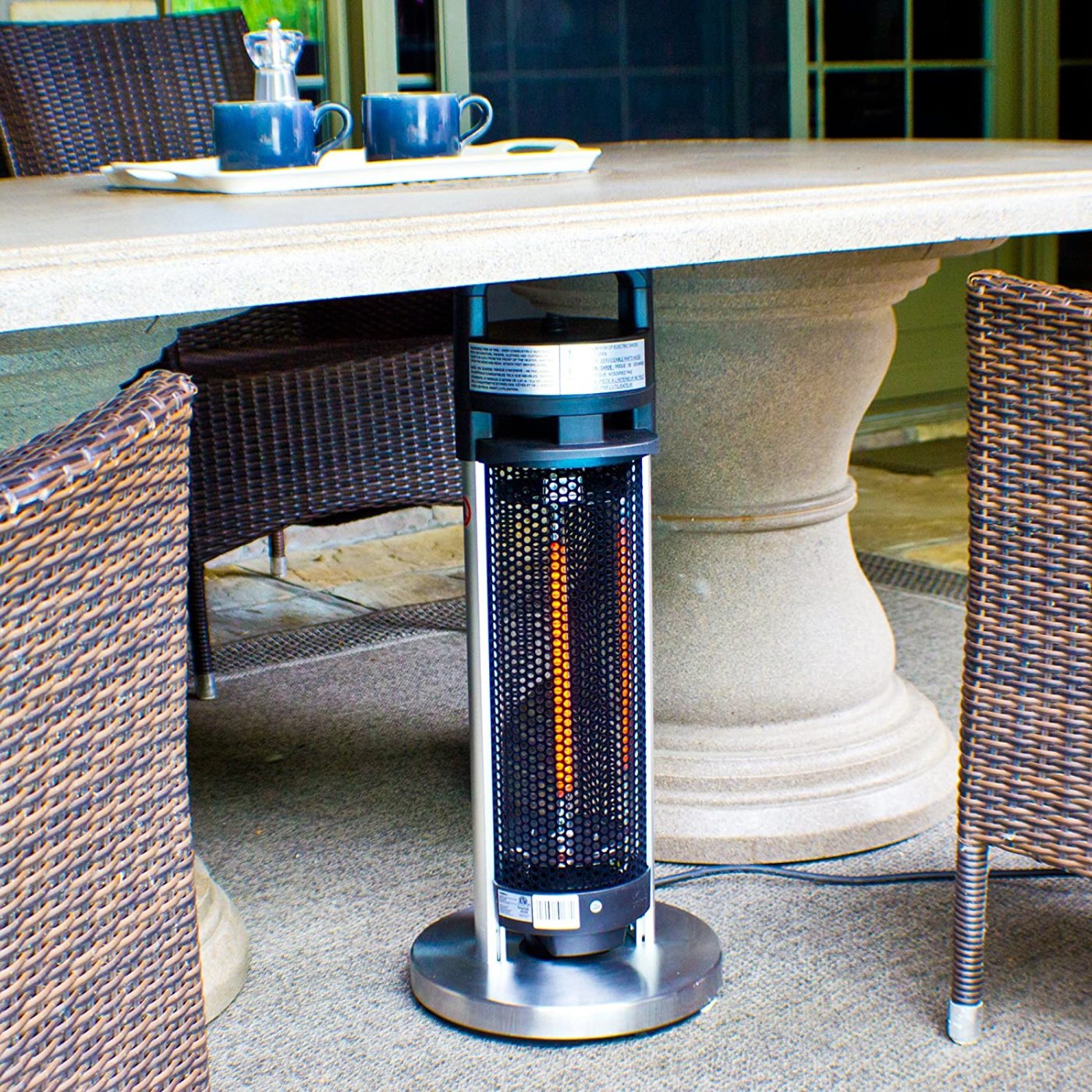 Ener-G+ HEA-20960D Chaufferette électrique infrarouge Extérieur / Intérieur pour dessous de table 900 watts - Simple Boutique