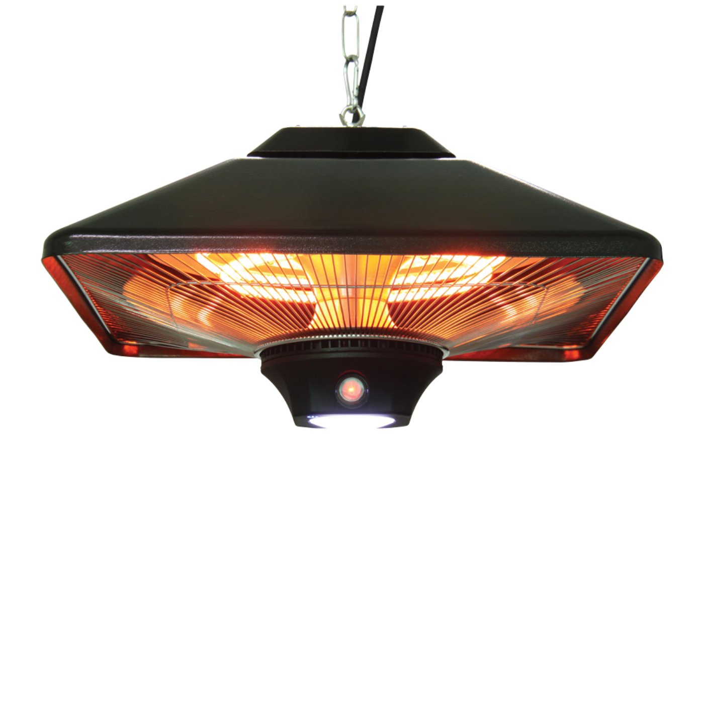 Ener-G+ HEA-21288LED-BLK Chaufferette Électrique Infrarouge Suspendue avec DEL pour l'extérieur 5100 BTU Noir - Simple Boutique