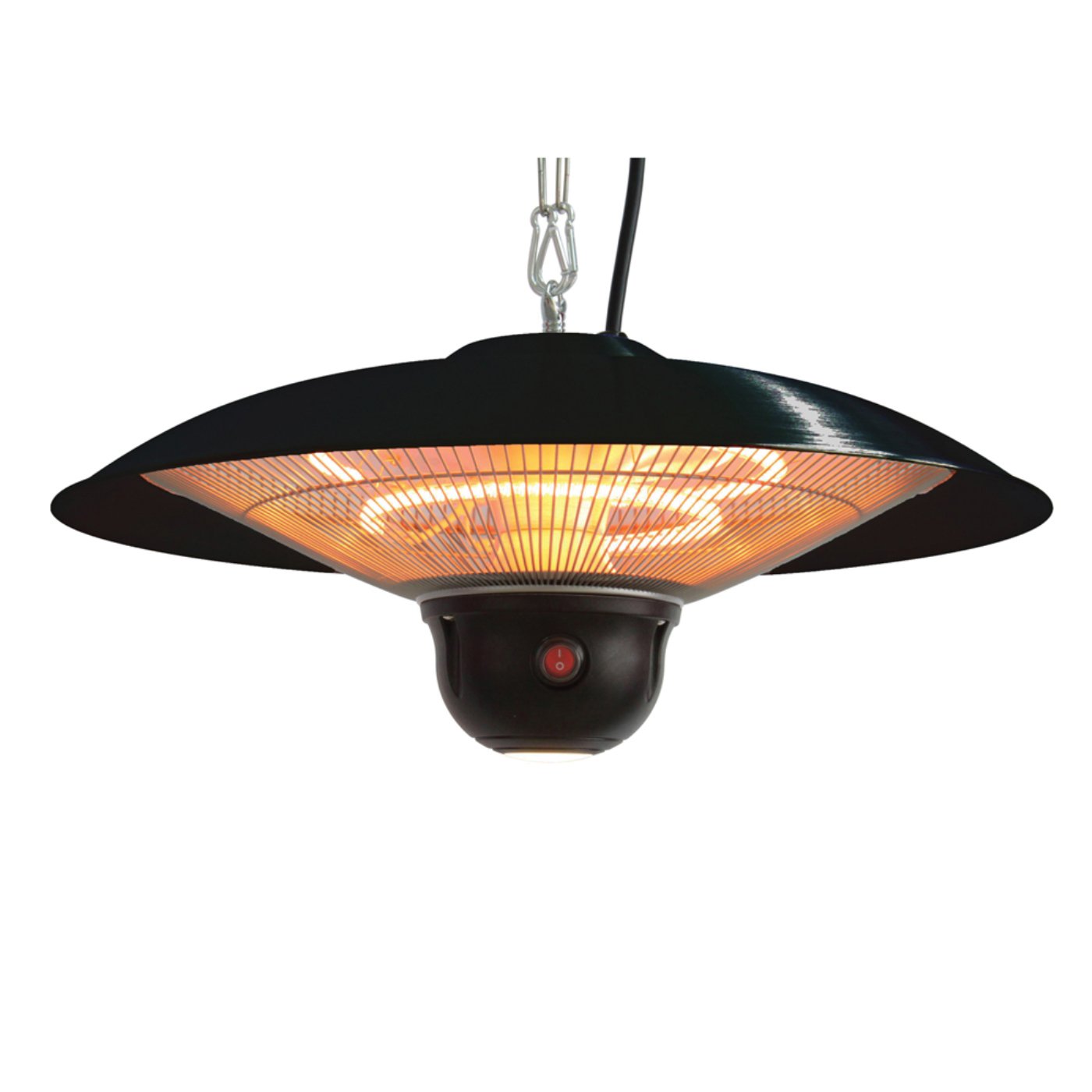 Ener-G+ HEA-21522-BLACK Chaufferette patio éléctrique infrarouge suspendue intensité variable noire - Simple Boutique