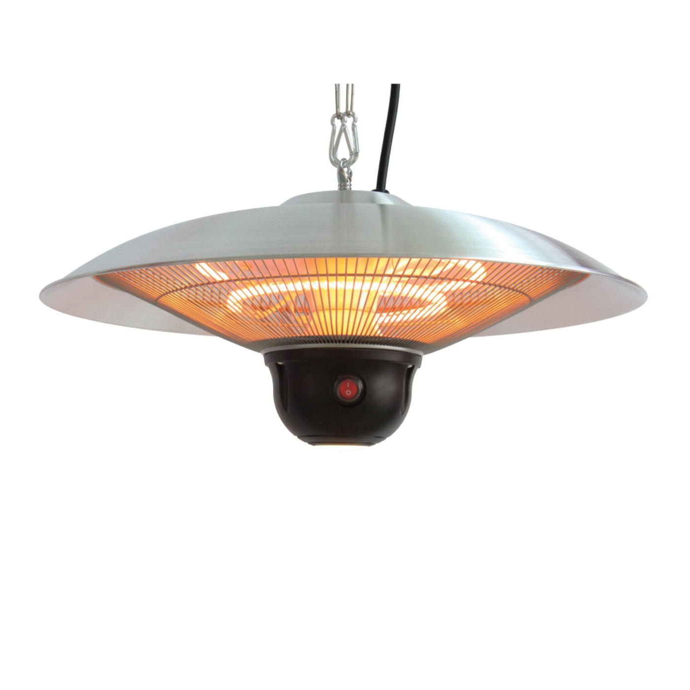 Ener-G+ HEA-21522-SILVER Chaufferette patio éléctrique infrarouge suspendue intensité variable grise - Simple Boutique