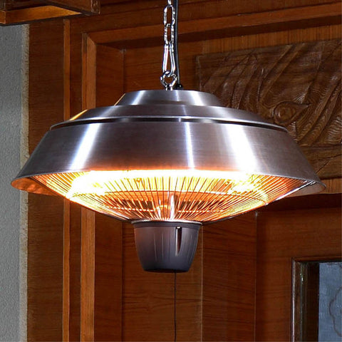 Ener-G+ HEA-21523 Chaufferette patio éléctrique infrarouge suspendue Gris