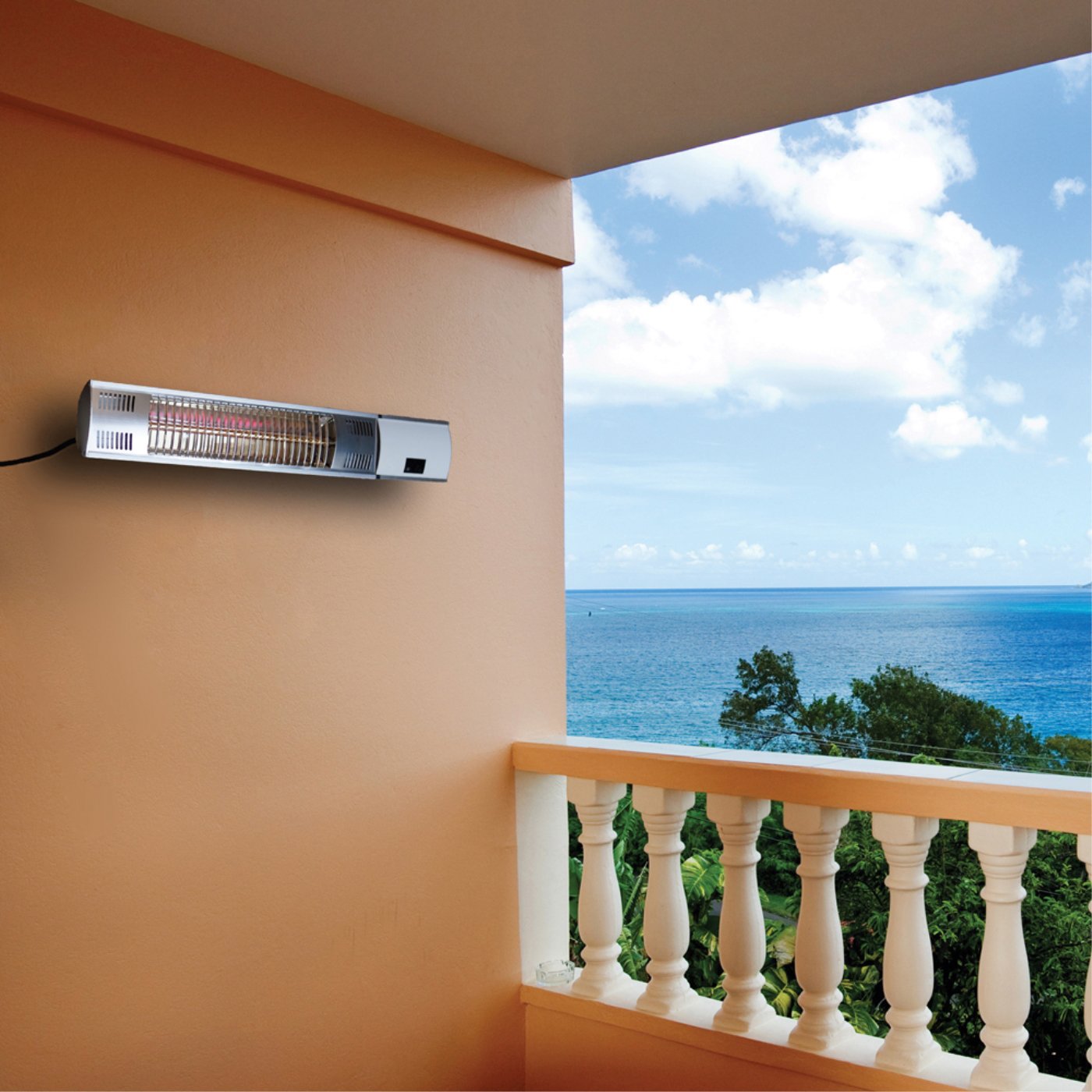 Radiant Infrarouge TERM2000 1500W Pour Extérieur – Silencieux, Mural Ou Plafond, IP44