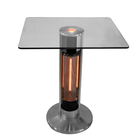 Ener-G+ HEA-215J67 Table de Bar Extérieur avec chauffage Infrarouge et lumière LED Intégrés