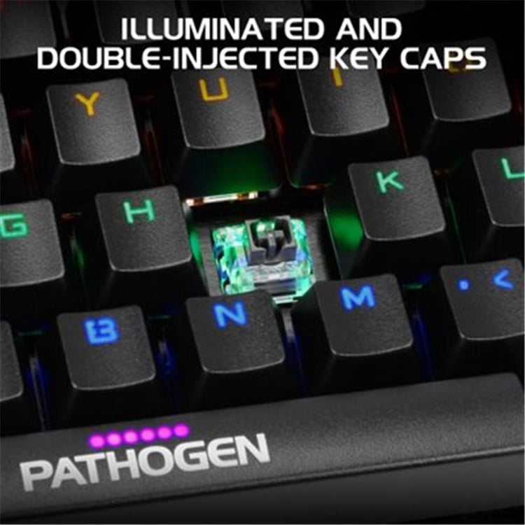 Enhance Pathogen - Clavier de Jeu Mécanique Optique - Commutateurs Tactiles Bleus - Réponse Ultra-Rapide de 0,2 ms, Noir - Simple Boutique