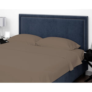 Simple B Bedding Ensemble de Draps de Flanelle, 100% Coton, Grandeur Grand Lit Queen, Beige Tuffet - Simple Boutique
