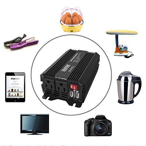 Erayak Adaptateur DC 12V À AC 110V De 300W Pour La Voiture Avec Chargeur USB Double - Simple Boutique