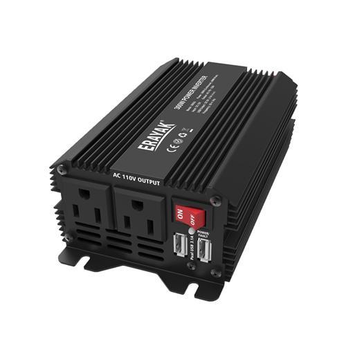 Erayak Adaptateur DC 12V À AC 110V De 300W Pour La Voiture Avec Chargeur USB Double - Simple Boutique