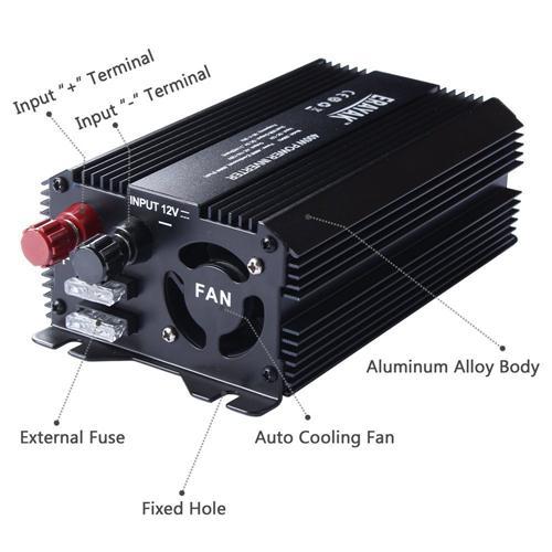 Erayak Adaptateur DC 12V À AC 110V De 400W Pour La Voiture Avec Chargeur USB Double - Simple Boutique