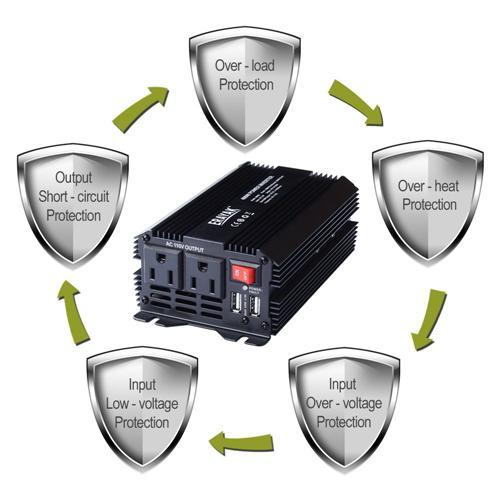 Erayak Adaptateur DC 12V À AC 110V De 400W Pour La Voiture Avec Chargeur USB Double - Simple Boutique
