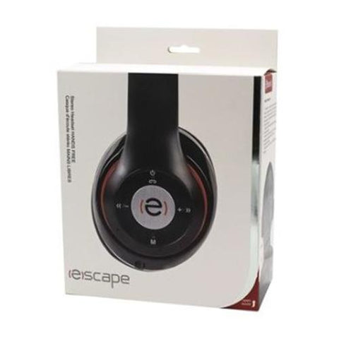 Escape BT-S55 Casque D'écoute Bluetooth Avec Microphone Et Radio Fm Noir Et Blanc