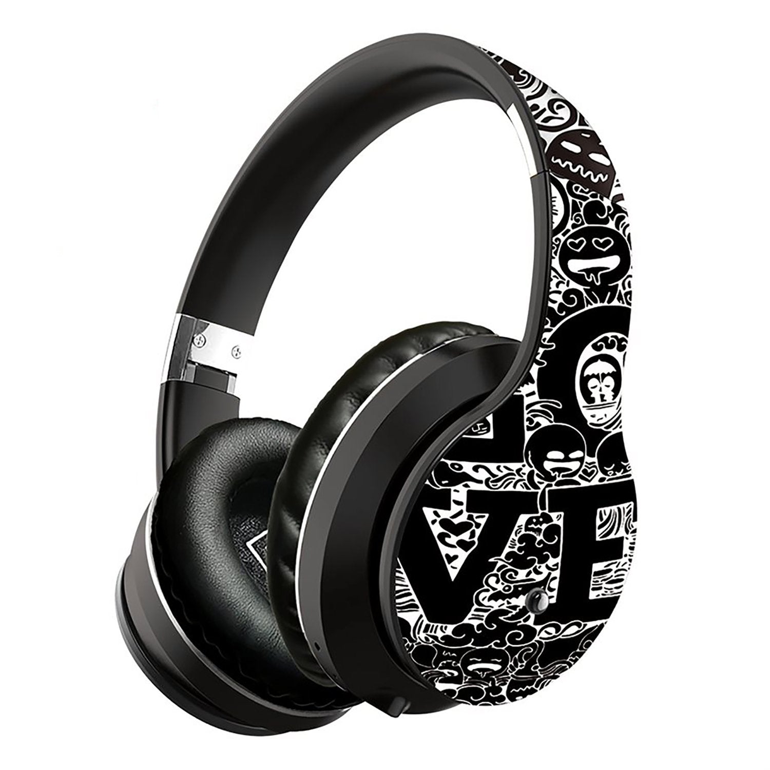 Escape - Casque d'écoute Stéréo Sans-Fil avec Microphone Intégré, Noir - Simple Boutique