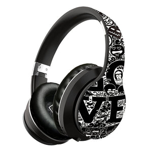 Escape - Casque d'écoute Stéréo Sans-Fil avec Microphone Intégré, Noir - Simple Boutique