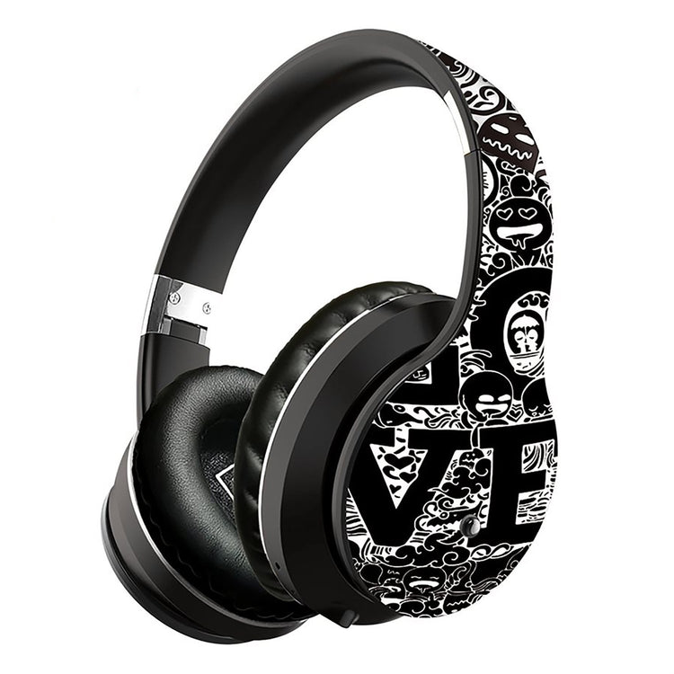 Escape - Casque d'écoute Stéréo Sans-Fil avec Microphone Intégré, Noir - Simple Boutique