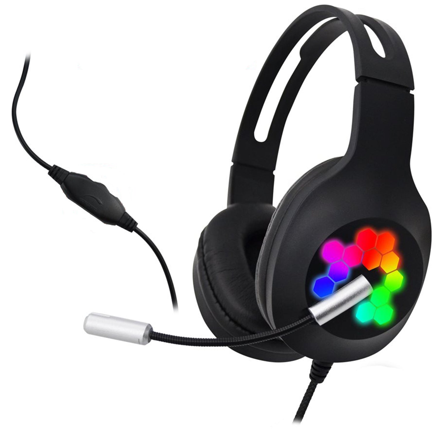 Escape - Casque d'écoute de Jeu, Stéréo, Filaire avec Microphone et Télécommande Intégrés, Noir - Simple Boutique