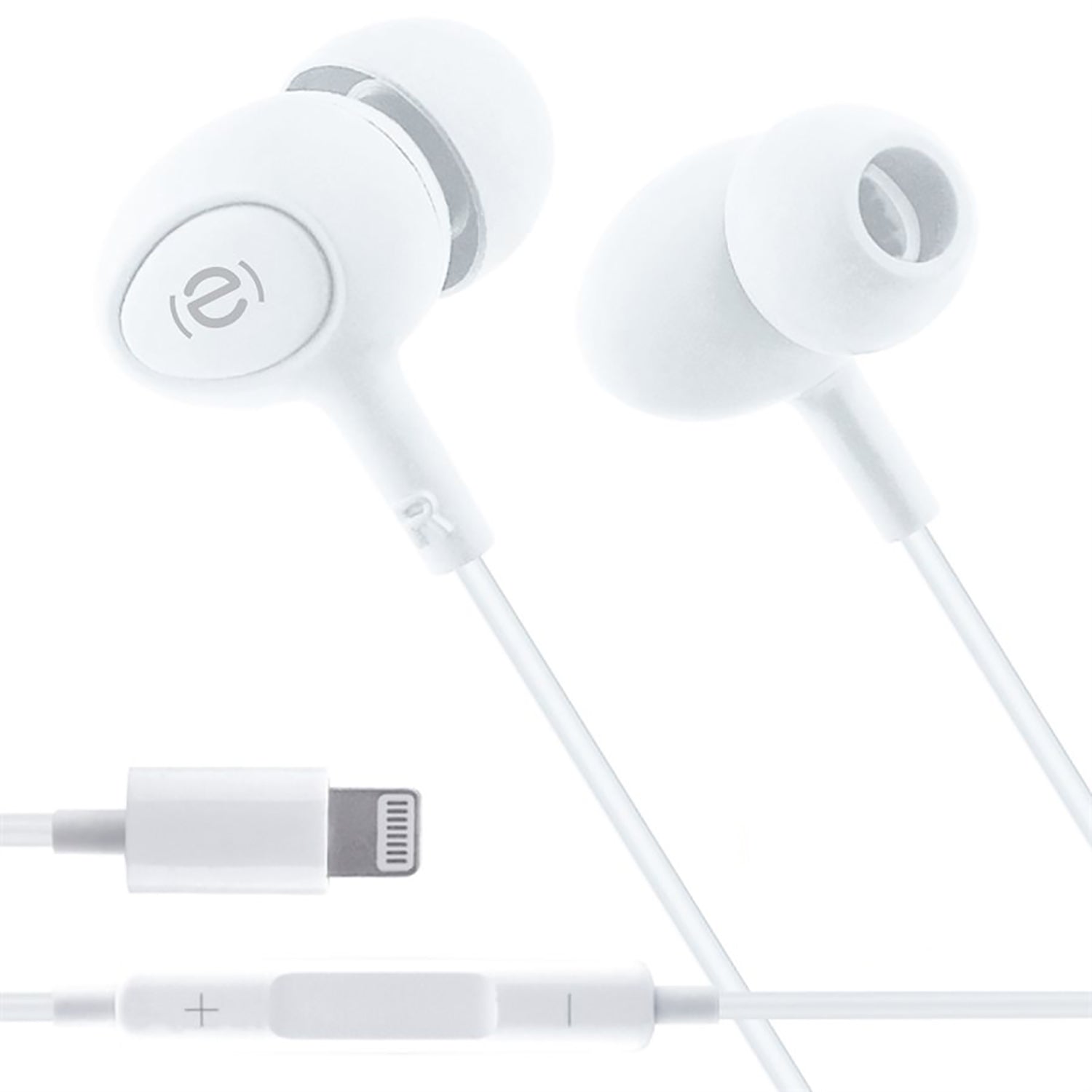 Escape - Écouteurs Intra-Auriculaire avec Prise Lightning, Microphone et Télécommande Intégré, Blanc - Simple Boutique