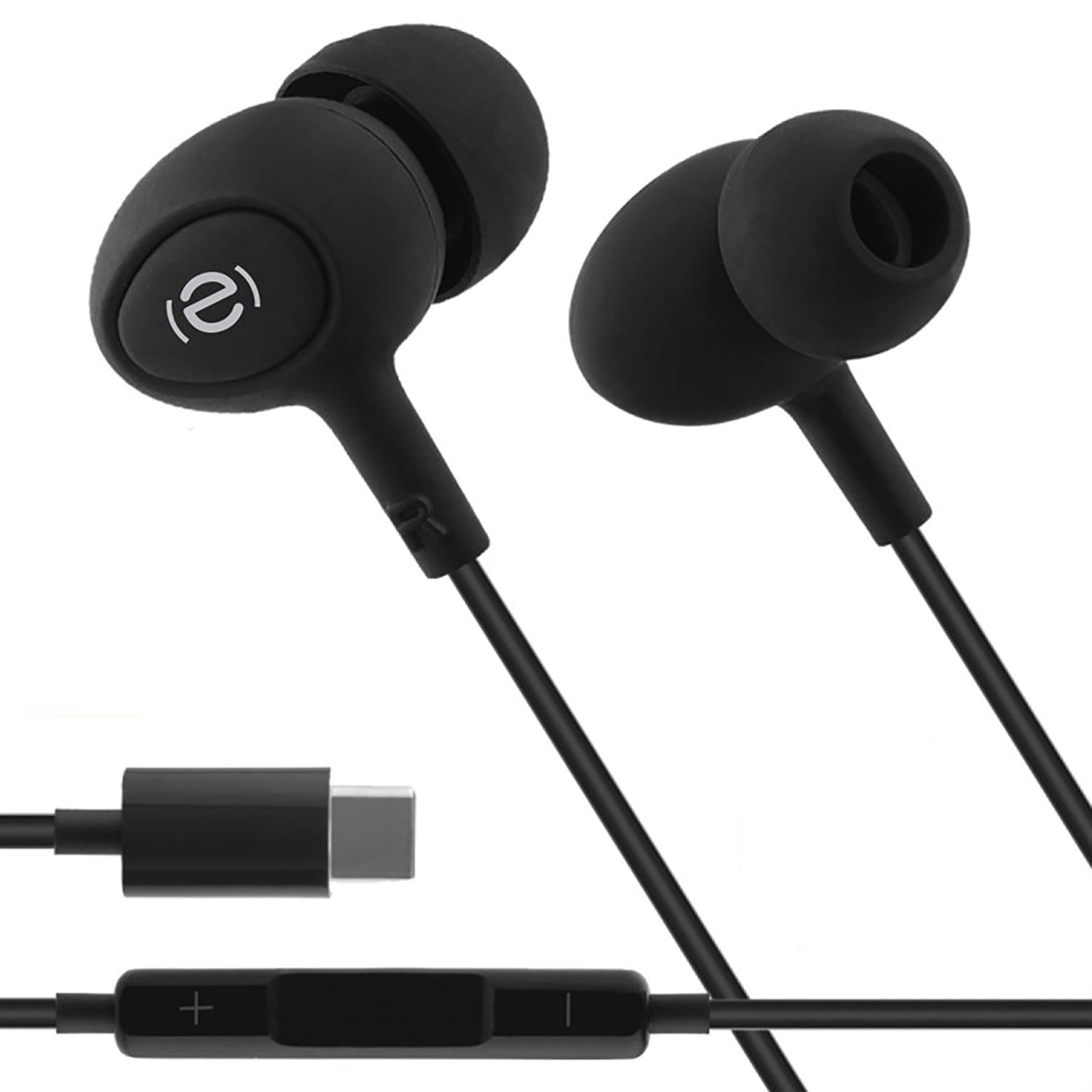Escape - Écouteurs Intra-Auriculaire avec Prise Type-C, Microphone et Télécommande Intégré, Noir - Simple Boutique