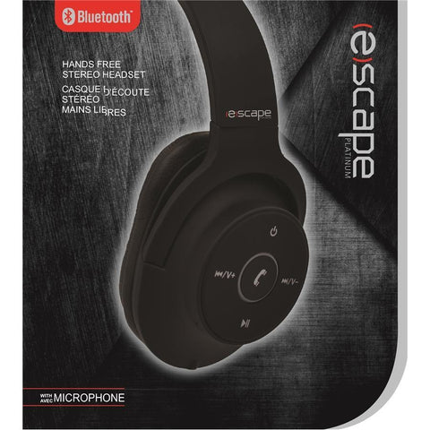 Escape Platinum BT-S16 Casque D'écoute Bluetooth Avec Microphone Noir