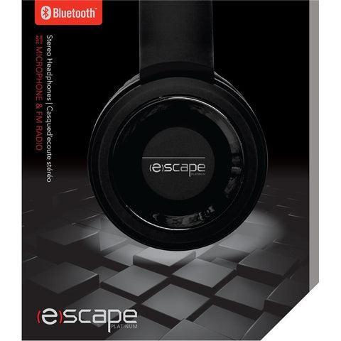 Escape Platinum BT-S18 Casque D'écoute Bluetooth Avec Microphone Et Radio Fm Noir