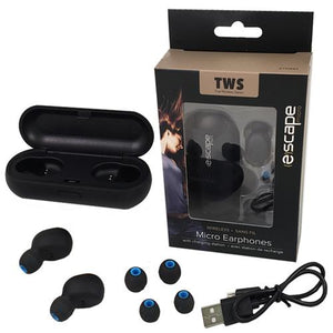 Escape Platinum BTM884 Mini Ecouteurs Bluetooth Sans Fils Avec Boitier Chargeur Noir - Simple Boutique