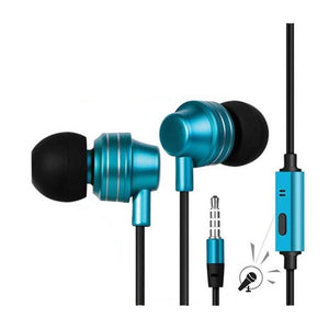 Escape Platinum EHP253 Écouteurs Mains Libres en Métal avec Microphone Bleu - Simple Boutique
