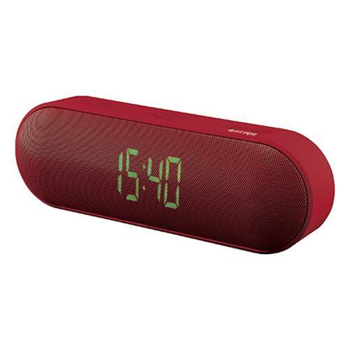 Escape Platinum SPBT007 Haut-Parleur Bluetooth Radio Réveil Double Alarme FM Micro SD USB Rouge - Simple Boutique