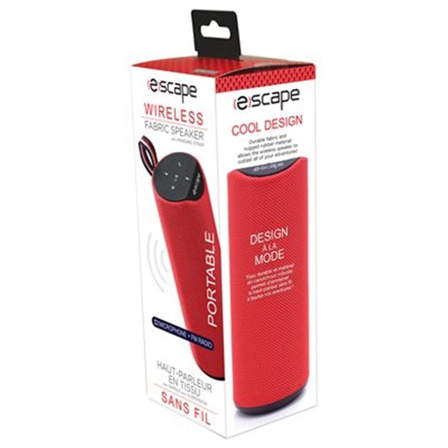 Escape SPBT707 Haut-parleur Bluetooth FM Micro SD Rouge - Simple Boutique