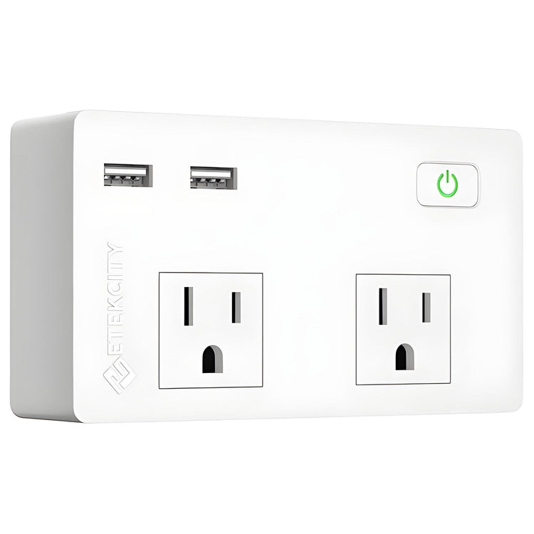 Etekcity - Protecteur de Surtension pour Prise Mural, 2 Prises et 2 Ports USB 3.1A, Blanc - Simple Boutique