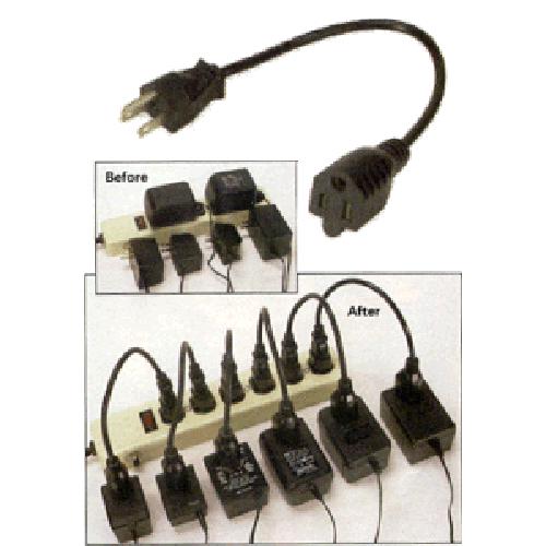 Extension d'alimentation universel ordinateurs, HDTV 1pi noir - Simple Boutique